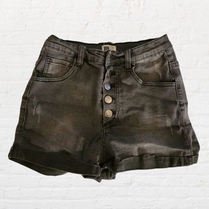 LIRA Black Distressed Jean Shorts Sz 2